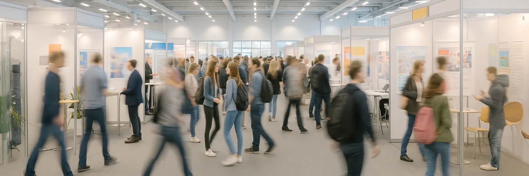 Mehrere Menschen auf einer Messe